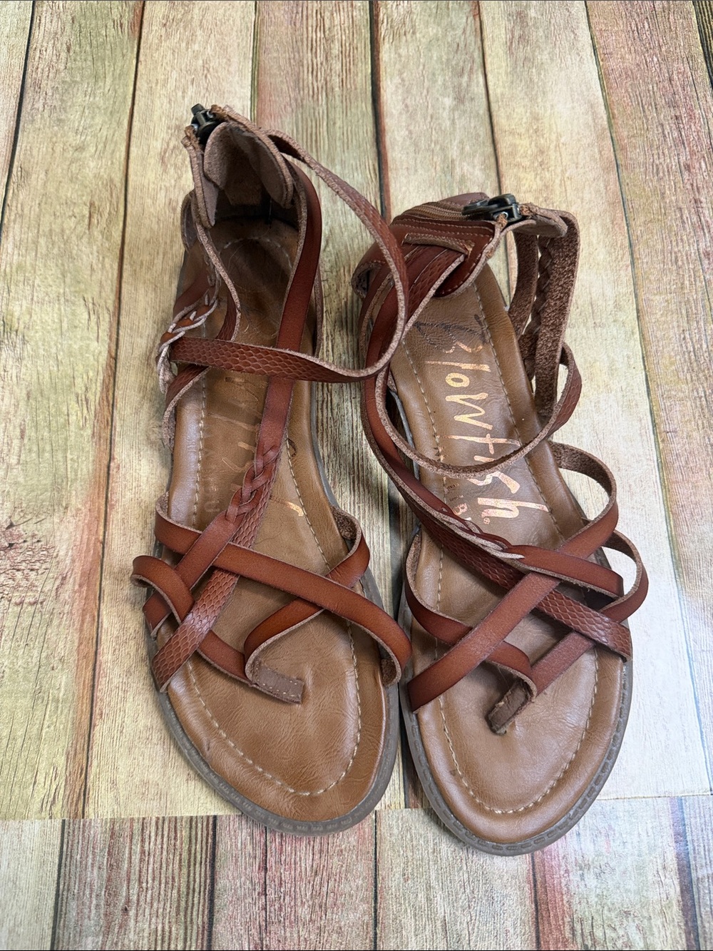 Blowfish Malibu Women's Brown Strappy Gladiator Sandals